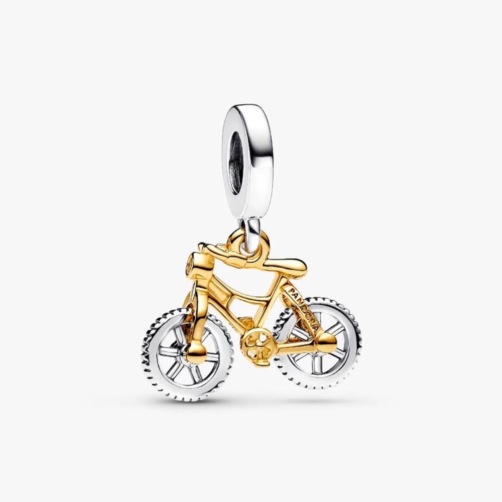 Pandora - Two-tone Spinning Wheels Bicycle Dangle Charm